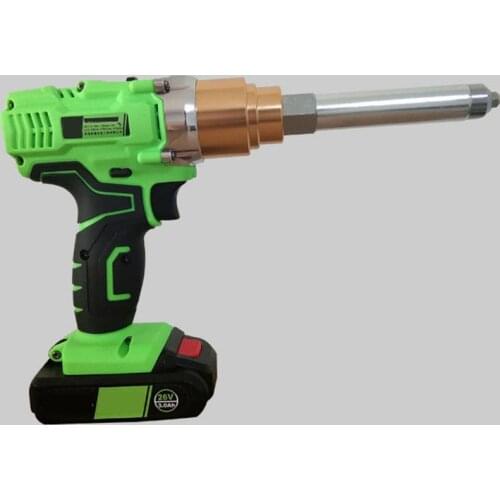 26V Electric Rivet Gun 6000mAh Lithium Battery Portable Rechargeable Rivet Gun 2.4mm-5.0mm Rivet with LED Light Power Tool