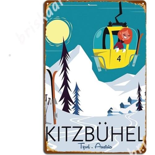 Kitzbuhel Poster Metal Signs Club Party Club Bar Designing Plates Tin sign Posters