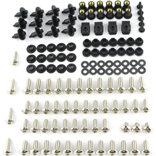 Fit For Honda CBR1000RR CBR600RR RC51 VTR1000 RVT1000R CB1000R CBR500R CBR300R ST1100 Complete Fairing Bolts Kit Clips Steel