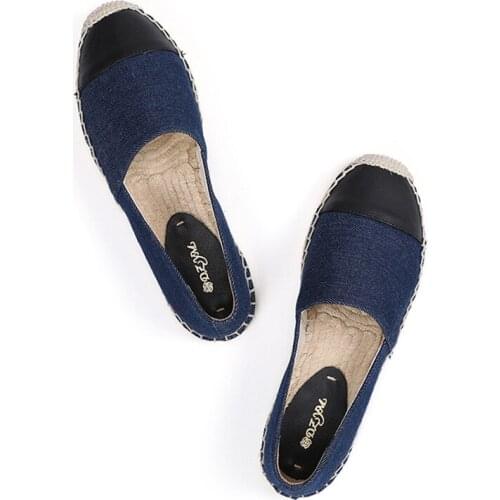 DZYM New High Quality Sheepskin Fishermen Shoes Patchwork Hemp Sneakers Women Loafers Straw Woven Flax Flats Mixed Zapatos Mujer