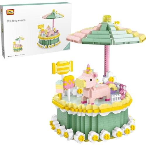 LOZ Blocks Cute Horse Cake Model Cartoon Building Bricks Toy Kids Gifts Toys for Children Girls Present Christmas 9051