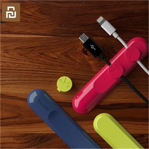 Youpin Bcase TUP Magnetic Absorption Cable Clip Holder data Cable Organizer Cable Winder Charger Cable Holder Clips D5
