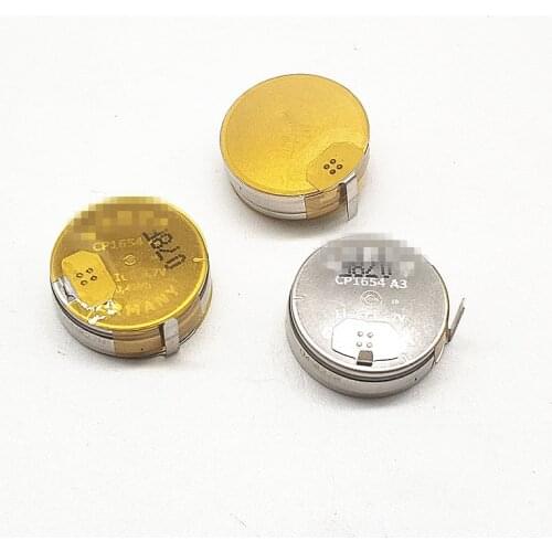 1pcs Original CP1654 rechargeable Bluetooth headset battery 3.7V button battery LIR1654 with solder feet
