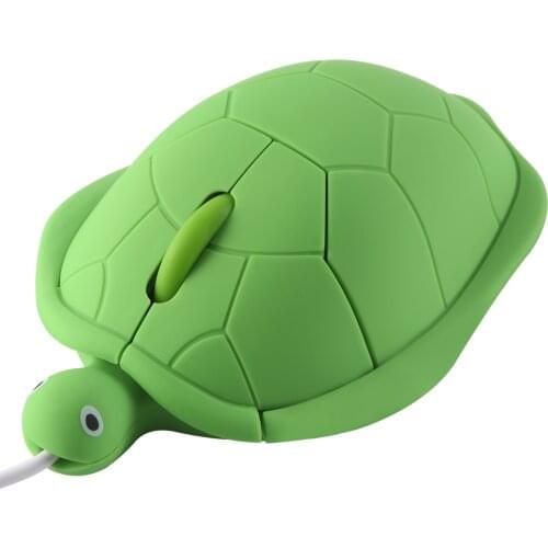 Wired Mini Mouse Cute Cartoon Turtle Shape Designed Computer Mause 1200 DPI Optical USB Creative Mice Kids Gift For Laptop PC