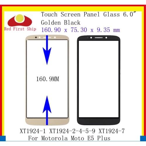 10Pcs/lot Touch Screen For Motorola Moto E5 Plus XT1924 Touch Panel Front Outer LCD Glass Lens XT1924-1 XT1924-2-4-5-9 XT1924-7