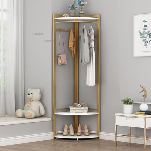 Modern Household Furniture Coat Rack Small Apartment Floor Hangers Hallway Porch Storage Shelf Bedroom Hotel Corner Shoe Racks