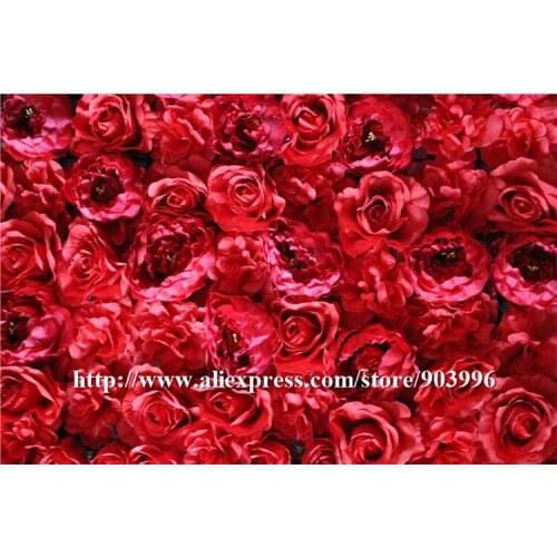 SPR Free Shipping-mix RED-10pcs/lot Artificial silk rose flower wall wedding background lawn/pillar road lead market decoration
