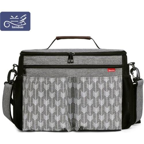 2020 LANDUO Mommy Stroller Storage bags Baby Multi-function diaper tote bag Oxford waterproof Accessories Carriage MPB23