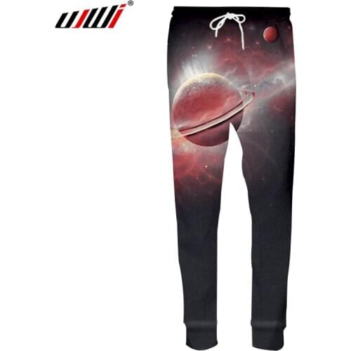 UJWI Men/Women Novelty Hip Hop Hipster Streetwear Men Pants 3D Print Galaxy Space Star Britches New Fashion Casual Pants