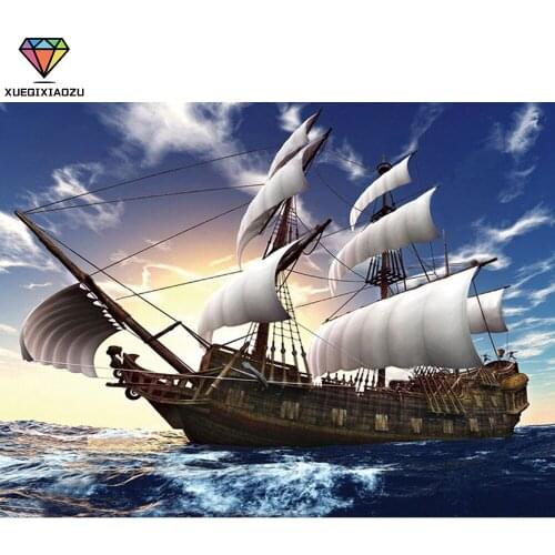 XUEQIXIAOZU Full Round Big voyage Diamond drawing Diamond embroidery 5D DIY Diamond setting Mosaic painting gifts 2020 New