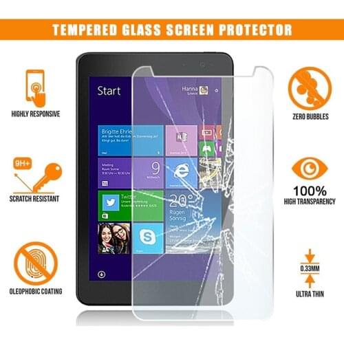 Screen Protector For Dell Venue 8 Pro 5855 Tablet Tempered Glass 9H Premium Scratch Resistant Anti-fingerprint Film Guard Cover