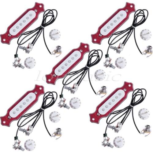 Sound Hole Soundhole Pickups for Folk Acoustic Red Electric Guitar Magnetic Pack of 5