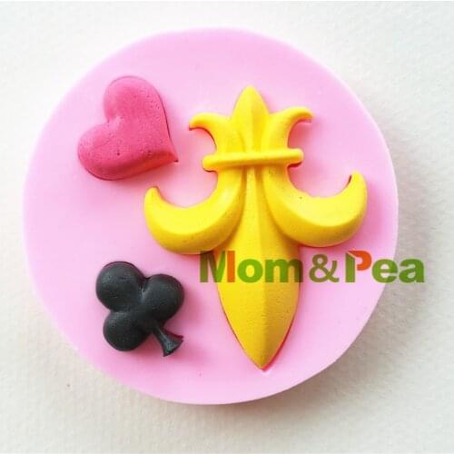 Mom&Pea 0898 Free Shipping Peach Heart Shaped Silicone Mold Cake Decoration Fondant Cake 3D Mold Food Grade