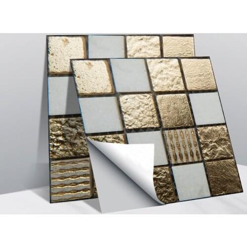 10pcs Crystal Self-adhesive Tile Waterproof Wall Sticker for Kitchen Cupboard Bathroom Wallpaper 3d Tile Stickers Home Decor