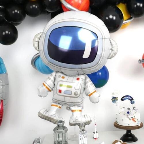10Pcs Astronaut Rocket Ship Balloons Outer Space Party Galaxy Solar System Theme Party Supplies Birthday Party Decoration Kids