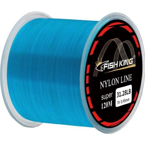 120M Nylon Fishing Line 4.13LB-34.32LB 1.88kg 15.6kg Super Strong Carp Line Durable Monofilament Sea Fishing Line Strong Pull