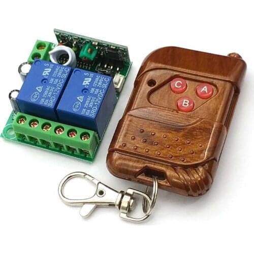 3 key 2 Ch Wireless Relay RF Remote Control Switch DC 12V 220V 10A 315 /433MHz Smart Home Heterodyne Receiver Top Quality
