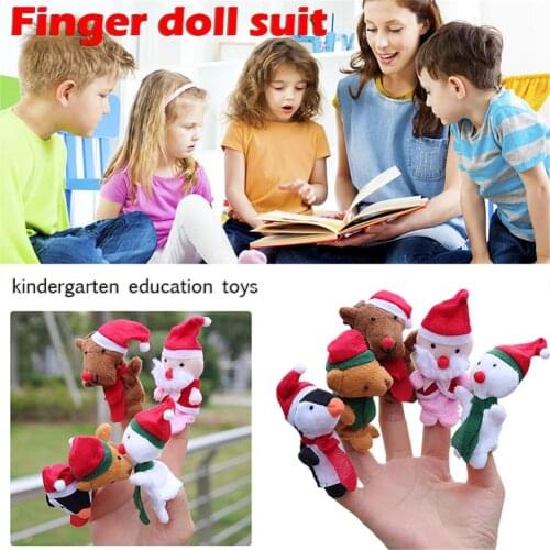 5 Pieces Of Christmas Toys Mini Animal Finger Play Christmas Toys Mini Animal Plush Finger Dolls Childrens Parent child Toys