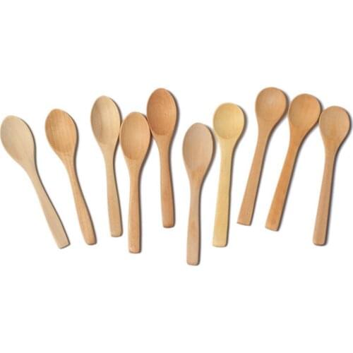 500pcs/lot Fast Shipping 13cmx2.7cm Wooden Spoons Honey Spoon Spoons wood Spoons 6 styles LX0167