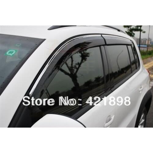 For VW Tiguan 2007-2016 Wind Deflector Visor Rain/Sun Guard Vent FITS 4 PCS