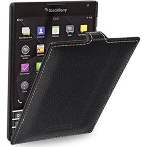 Up Down Business Flip Phone Parts Accessories Luxury Real Leather Case Fashion Brand Bag Cover for BlackBerry Passport Q30 4.5"