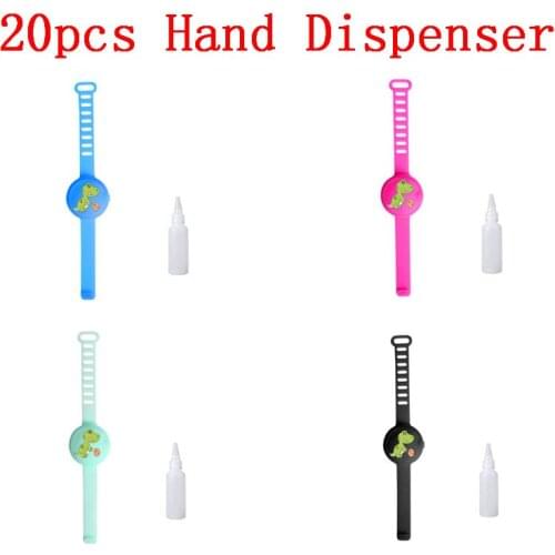 20PCS Dispenser Bracelet Wristband Hand Wristband Hand Dispenser Pumps Bracelet Disinfectant Silicone Wristbands Dispensing