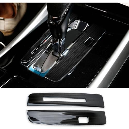 FOR Honda Accord 9th 2014-2017 black steel central console Gear shift frame trim