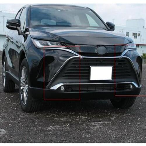 For Toyota Harrier Venza 2020 2021 ABS Chrome Front Grille Grill Mesh Cover Trim Insert Molding Car Accessories Styling