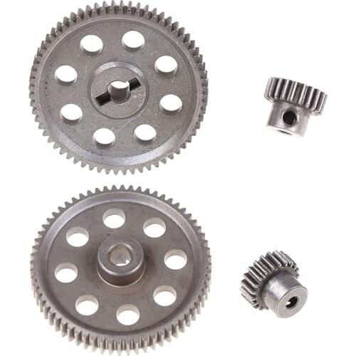 Good Quality 2pcs (21t+64t) 11184 & 11181 Differential Metal Main Gear 64t Motor Gear 21t