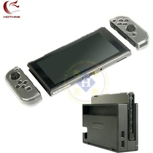 HOTHINK dropshipping back hard Protection Split crystal Cover Case For Nintend Swtich NS Joy-Con nintendo switch Controller