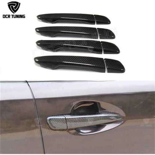 For Lexus CT IS ES GS 350 300 450h Carbon Fiber Door Handle Cover Trim Add on with double sided tape