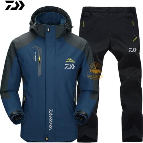 DAIWA Fishing Jacket Mens New Outdoor Waterproof Professional Mountaineering Suit Winter Ski Warm Wear Pants Fishing Clothes