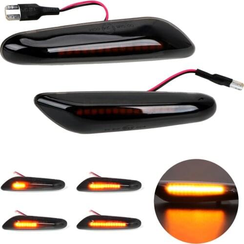 LEEPEE 2Pcs/set For BMW E90 E91 E92 E93 E60 E87 E82 E46 LED Side Marker Light Car Turn Signal Lamp