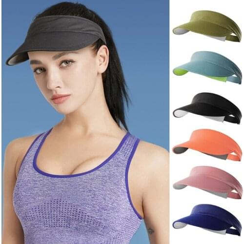Adult Summer Sun Hat Pre-curved Sun Visor Foldable Cap Empty Top Sunlight Protection for Golf Tennis Outdoor Training