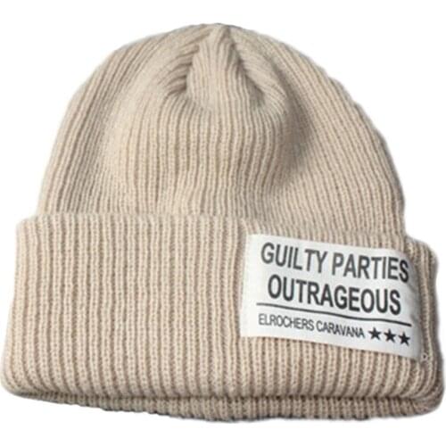 New Knitted Hat Fashion Womens Mens Solid Color Outdoor Keep Warm Cap Embroidery Ski Windproof Hats Thicken Wool Caps TG0137