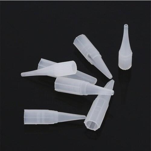 Wholesale 100Pcs Disposable Tattoo Nozzle Tip Caps 3 Types Microblading Pen Needle Tube Plastic Cap 1R 3R 5R Tattoo Accessories