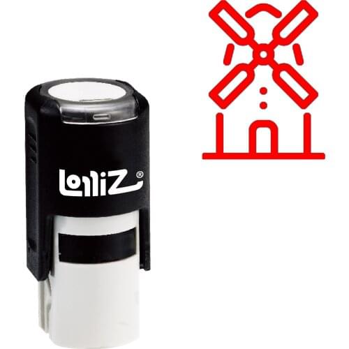LolliZ Windmill Self-Inking Rubber Stamp - Modern Symbol Series