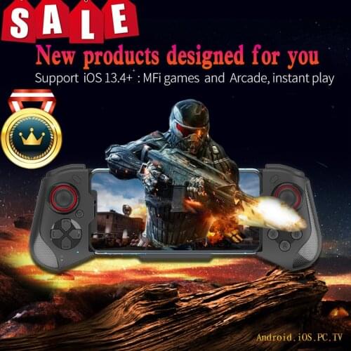 X6 Telescopic Bluetooth-compatible Game Controller Wireless Gamepad Trigger Joystick For PUBG Mobile For IOS Android Phone