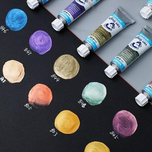 Van Gogh10ml Dusk/Metallic/Interfence Color Professional Watercolor Paint Tube Water Colour Aquarelle For Painting Art Supplies