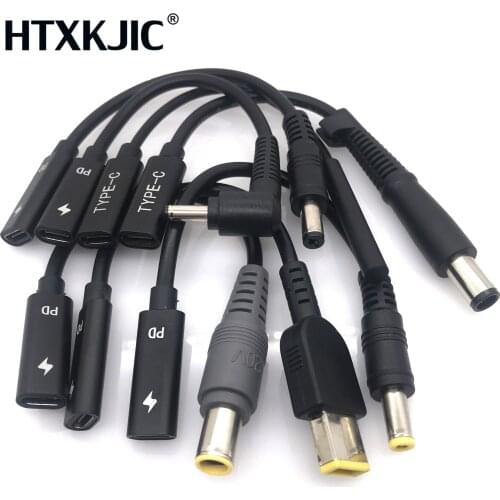 USB 3.1 Type C USB Female to DC 7.9*5.0mm 4.0*1.35 5.5*2.5 2.1 Sqaure Male Power Charger Adapter Connector Adaptor for lenovo PD