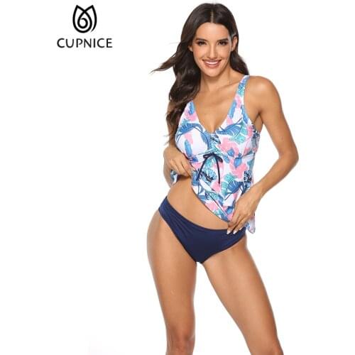 Vintage Floral Print Swimsuit Bikini Set 3XL Polka Dot Swimwear Women Swimming Suit Monokini Beachwear