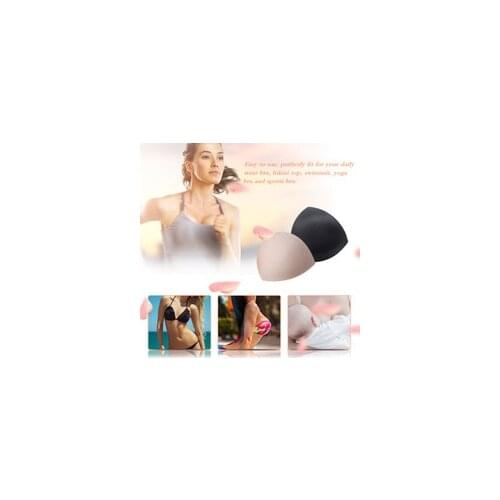 2Pcs=1 Pair Sponge Bra Pads Push Up Breast Enhancer Removeable Bra Padding Cups Swimsuit Bikini Inserts Padding