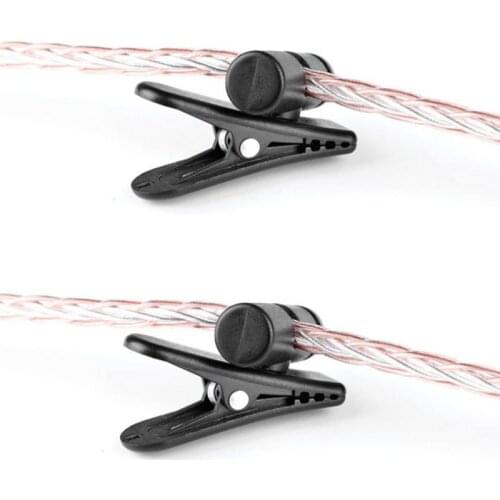360 Degree Rotatable Headphone Cable Collar Clip ABS 8-core 4-core Headphones Wire Clips Earphone Winder Accessories