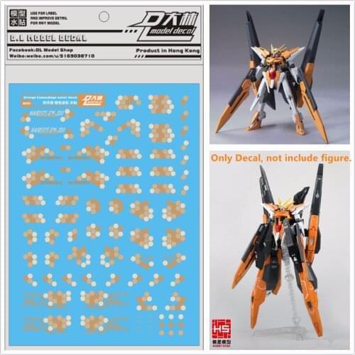 D.L high quality Orange Camouflage Decal water paste For HS Bandai HG 1/144 GN-011 Harute Gundam common used DL002