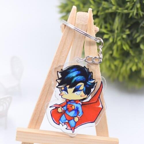 WL0084 Super Heroes Keychain Acrylic Cartoon Keyring Accessories