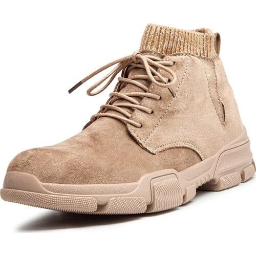 Winter Martin Boots Mens High-top British Style Tooling Boots Winter Plus Velvet Warm Short Boots Mens Warm Shoes