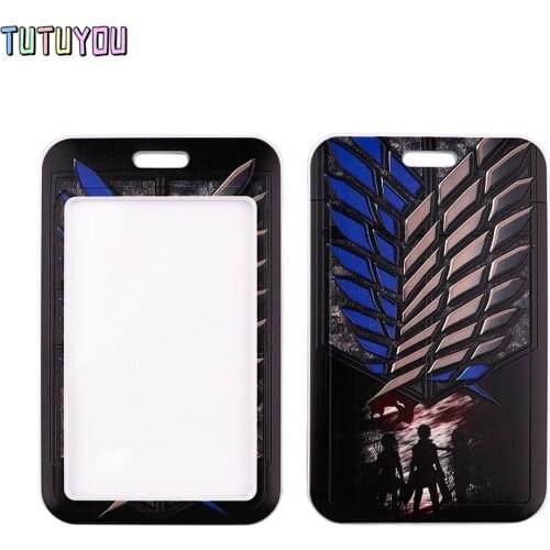 1pcs PC2939 Anime Attack Corps Lanyard Card Holder Student Hanging Neck Mobile Phone Lanyard Badge Subway Access Card Holder