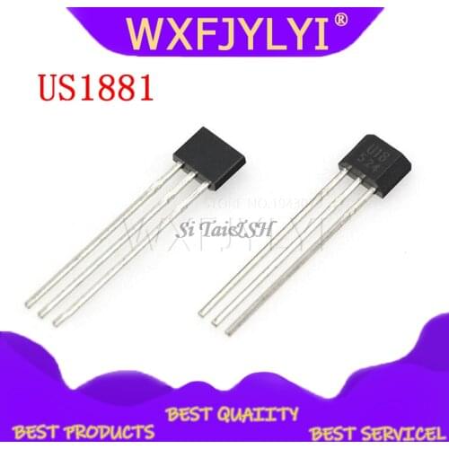 10pcs U18 US1881 TO-92 OH188 1881 U18 TO92 Hall Effect Sensor Magnetic Detector Hall Sensor Motor