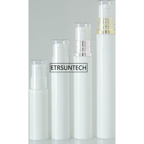 100pcs 5ml 10ml 15ml Refillable Airless Pump Vacuum Bottles Makeup Cream Lotion Toiletries Liquid Storage Containers Vial F3809