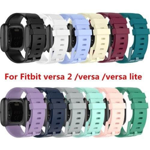200pcs For Fitbit Versa2 /versa Band Strap Bracelet men/woman Soft Silicone colorful Strap waterproof Smart Watch Accessories